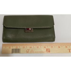 Liz Claiborne Green Long Wallet